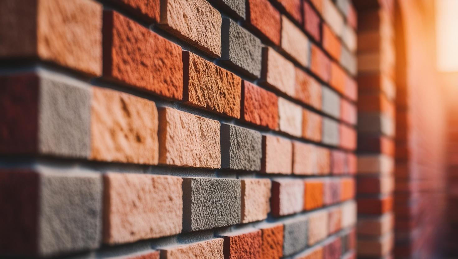 a close up of a brick wall